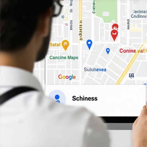 Business owner working on schema markup for local SEO