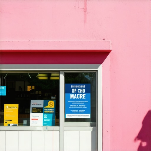 Local Business Storefront in Community Exterior view of a local business storefront with community signage and vibrant surroundings
