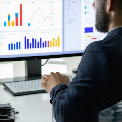 SEO analyst reviewing local SEO data and Google Business Profile analytics.