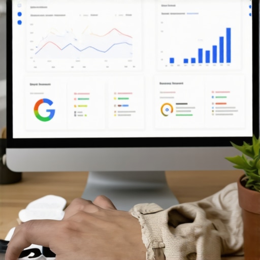 Person using management tools for Google My Business dashboard