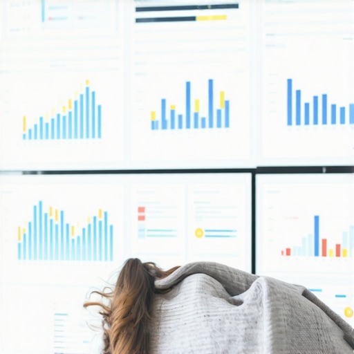 Person working with SEO dashboards and review management software