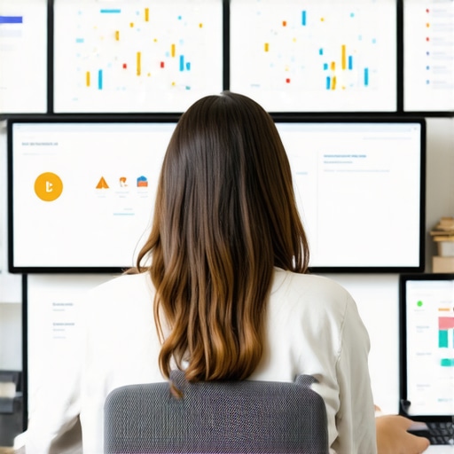 Person analyzing local SEO dashboards and Google Maps analytics on a computer.