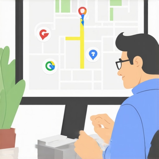 Person reviewing Google Maps SEO performance on a laptop