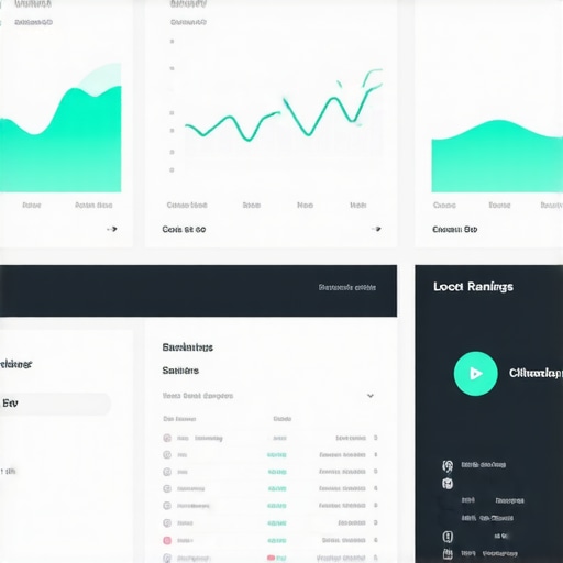Screenshot of an SEO analytics dashboard showing local search rankings and citation tracking