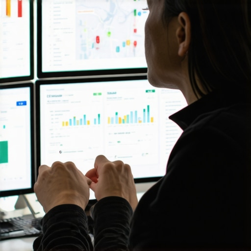 Person reviewing local SEO and map data to maintain Google Business Profile rankings