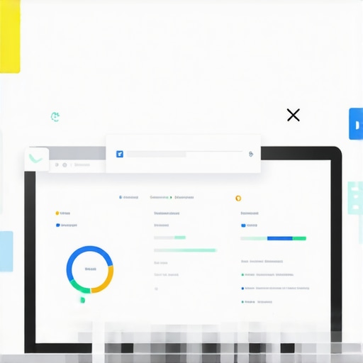 Laptop screen displaying local SEO analytics and review management dashboards.