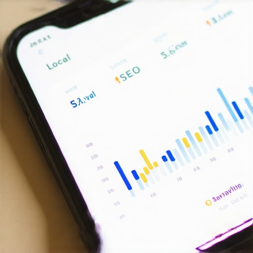 A dashboard showing local SEO analytics and rankings