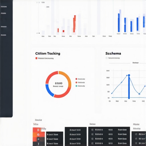 Screenshot of local SEO management dashboard showing citation, review, and schema analytics.