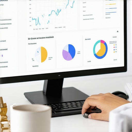 Using SEO Tools for GMB Individual analyzing citation and review data on a computer for local SEO enhancement.