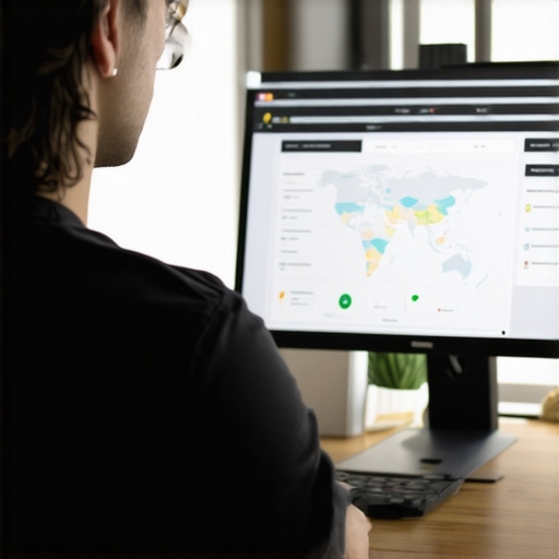 Effective Local SEO Tools in Action Person managing local SEO rankings with dashboard tools
