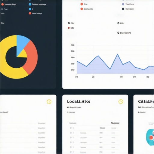 A computer screen displaying tools for monitoring and maintaining Google My Business rankings and citations.