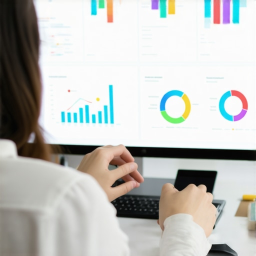 Person reviewing local search performance analytics on a computer monitor
