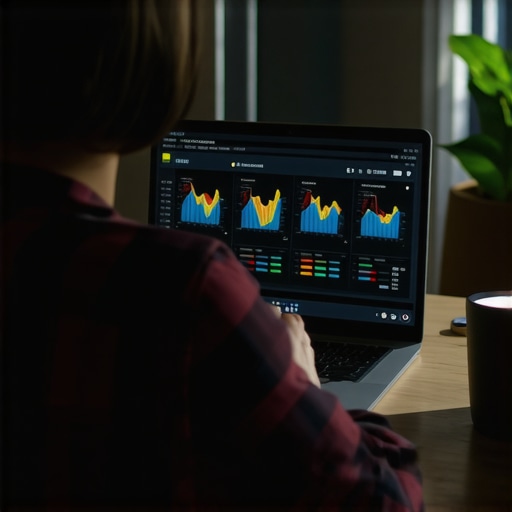 Person using analytics dashboard to track local SEO performance